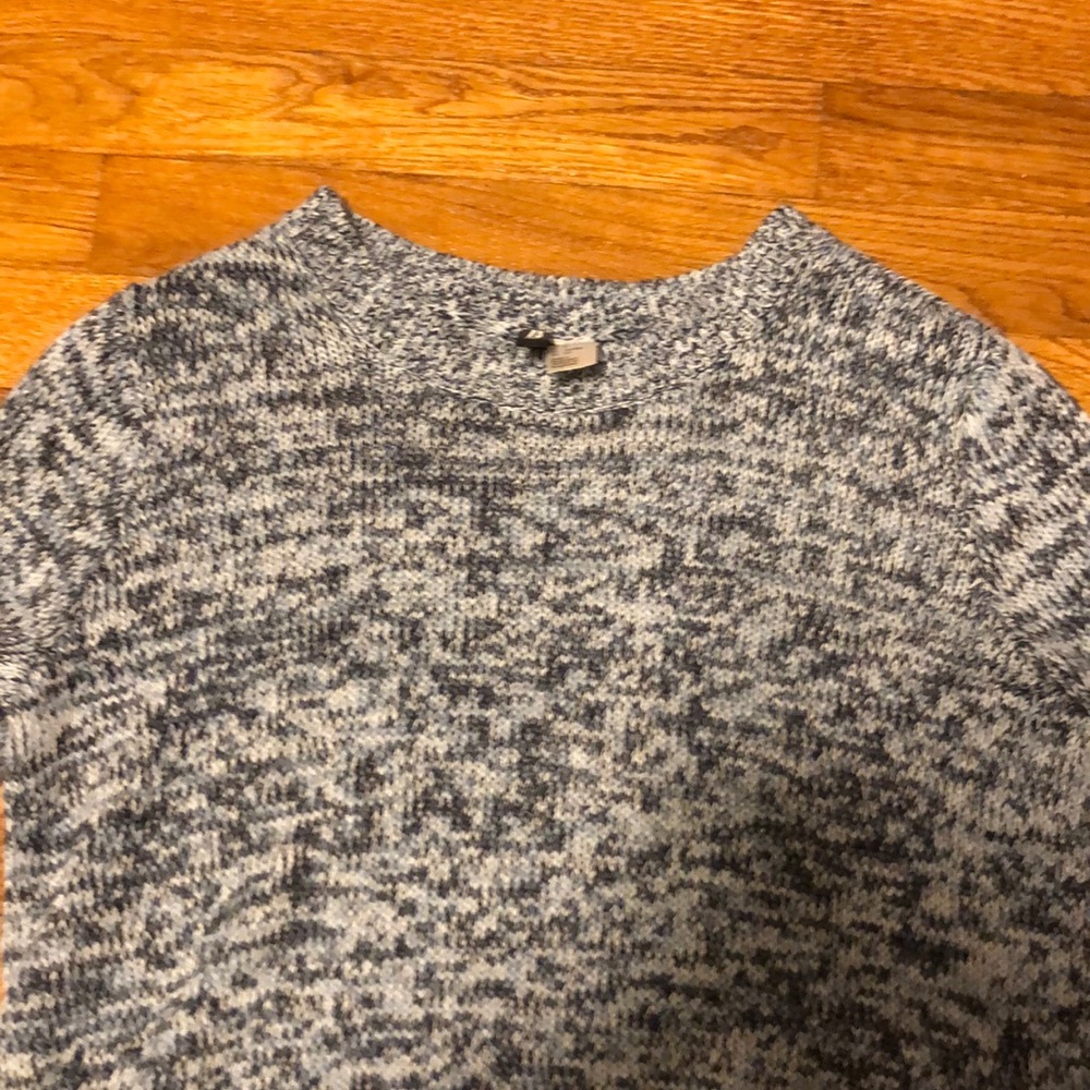 Divided blue patterned sweater - Picture 2 of 3